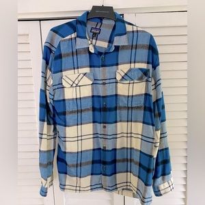Patagonia Fjord Long Sleeve Flannel Shirt Size Large